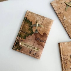 تصویر کاور پاسپورت طرح نقشه 