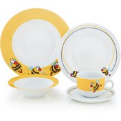 تصویر سرویس چینی زرین 1 نفره کودک بامبل بی (5 پارچه) Zarin Iran ItaliaF Bumblebee 5 Pieces Porcelain Kid Dinnerware Set