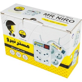 تصویر محافظ برق 4 خانه مستر نیرو ( Mr Niro ) با کابل 2.3 متری 10 آمپر 