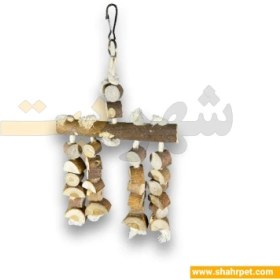 تصویر اسباب بازی پرنده چوبی طبیعی شهرپت 2056 Shahrpet Bird Toy