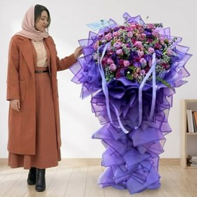 تصویر دسته گل ایستاده رز کد 504 