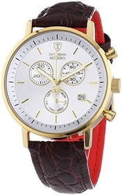 تصویر DETOMASO مردان DT1052-I MILANO Chronograph کلاسیک ابریشمی / braun کلاسیک صفحه نمایش آنالوگ کوارتز قهوه ای ساعت سوئیس 