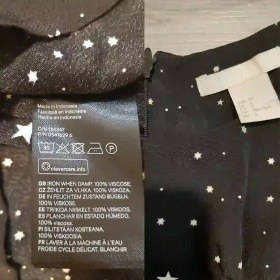 تصویر پیراهن مجلسی طرح ستاره مشکی اچ اند ام H&M 