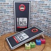 تصویر برد کورن هول مدل مشکی Cornhole board, black model