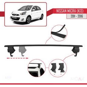 تصویر نظم دهنده صندوق عقب سازگار با NISSAN MICRA 4 K14 2011 2016 ACE میانی پست سقف میله مشکی 2 تکه Genel Markalar 