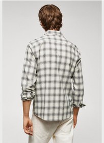 تصویر پیراهن چهارخانه با فیت معمولی برند mango man Checked Regular Fit Shirt