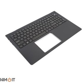 تصویر قاب دور کیبورد همراه کیبورد لپ تاپ Dell Inspiron 3510 3511 3515 3520 3521 3525 Palmrest With Keyboard 