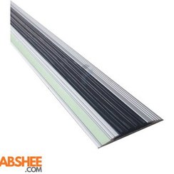 تصویر ترمز پله آلومینیومی تک کانال تخت با رویه PVC کد T4-2 