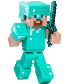 تصویر اکشن فیگور دایموند استیو ماینکرافت ا Minecraft Diamond Steve Action Figure Minecraft Diamond Steve Action Figure