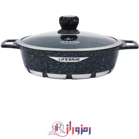 تصویر تابه گرانیتی لایف اسمایل مدل FLCMSHR28 LIFE SMILE FLCMSHR24 Shallow Pot with Granite Coating