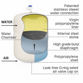تصویر مخزن تصفیه آب 16 لیتری تانک پک (Tank Pack) 