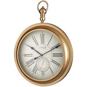 تصویر ساعت دیواری فلزی لوتوس مدل JOLIET کد M 4031 رنگgold LOTUS - JOLIET Metal Wall Clock Code M 4031