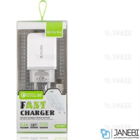 تصویر شارژر دیواری سریع و کابل لایتنینگ باوین Bavin PC388Y Lightning Charger 