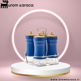 تصویر جا ادویه 5 پارچه کاراجا مدل Blue Berry آبی 