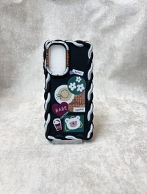 تصویر گاردطرح لبه بافت مشکی 