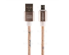 تصویر کابل چرمی میکرو یو اس بی ارلدام Earldom EC-21 Micro USB Cable 1m 