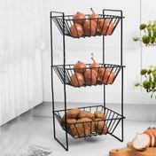 تصویر سبد سیب زمینی و پیاز مدل سه طبقه کد 7252 