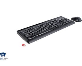 تصویر کیبورد و ماوس بی سیم ای فورتک مدل 6100F ا 6100F PADLESS Wireless Keyboard and Mouse 6100F PADLESS Wireless Keyboard and Mouse