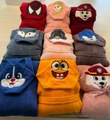 تصویر حوله تن پوش بچه گانه دو رو سایز ۸۰/۹۰/۱۰۰ 