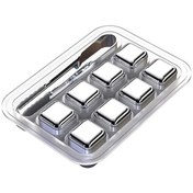 تصویر یخ استیل ۸ عددی با انبر 