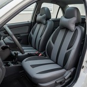 تصویر روکش صندلی ماشین شاهسوند مدل ساینا رنگ خاکستری 74202 