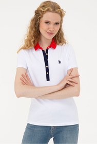 تصویر پولوشرت روزمره زنانه سفید برند us polo assn G082SZ011.000.1273734 ا Beyaz Kadın T-Shirt Beyaz Kadın T-Shirt