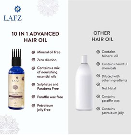 تصویر روغن موی پیشرفته سفید 100 میلی‌لیتر برند lafz Advanced Hair Oil White 100ml