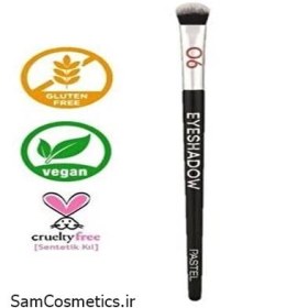 تصویر براش پاستل سایه مدل EYESHADOW BRUSH شماره 06 مشکی مشکی برس آرایشی پاستل مدل EYESHADOW