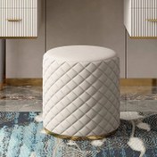 تصویر پاف نشیمن طوسی روشن 