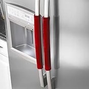 تصویر OUGAR8 Refrigerator Door Handle Covers,Keep Your Kitchen Appliance Clean From Smudges, Fingertips, Drips, Food Stains, Perfect For Dishwashers (Red) OUGAR8 Refrigerator Door Handle Covers,Keep Your Kitchen Appliance Clean from Smudges, Fingertips, Drips, &Food Stains, Perfect for Dishwashers (Red)