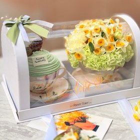 تصویر پک گل و کیک فنجونی 