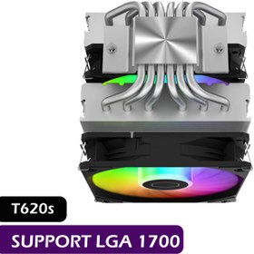 تصویر خنک کننده پردازنده کولر مستر مدل T620s ARGB LGA1700 Cooler Master T620s ARGB LGA1700 CPU air Cooler