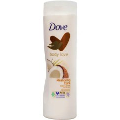 تصویر لوسیون بدن نارگیل پوست خشک داو مدل Restoring Care حجم 400 میلی لیتر Dove restoring care for dry skin body lotion 400ml