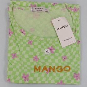 تصویر تیشرت نخی زنانه منگو طرح دار - ایکس لارج XL / ۱۵۵۰۰۰ T-shirt Mango