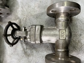 تصویر شیر سوزنی "1 استلنس استیل کلاس 300 جنس بدنه STEM F304L F 304L سیت 304L GLOBE VALVE 1" #300 BOLDED BONNET STEEL BODY F304L STEM F304L SEAT304L