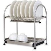 تصویر جا ظرفی رومیزی 2 طبقه استنلس استیل ملونی 