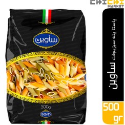 تصویر پاستا (ماکارونی فرمی) پنه ریگاته سبزیجات ساوین 