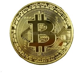 تصویر سکه بیتکوین ابکاری طلا 