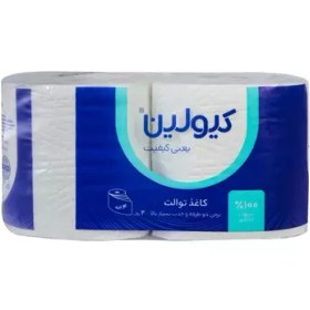تصویر دستمال توالت چهارلایه کیولین بسته 2 عددی 