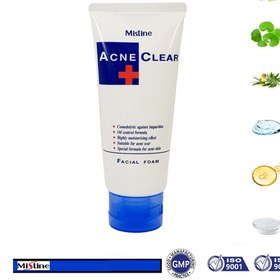 تصویر فوم پاک کننده صورت کنترل کننده جوش و چربی آکنه کلر میستین MISTINE ACNE CLEAR FACIAL FOAM 85 g