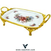 تصویر سینی پذیرایی لمونژ مدل VCHI128 طلایی 