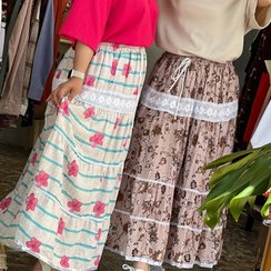 تصویر دامن نخی وارداتی (فقط یک طرح باقی مونده) 