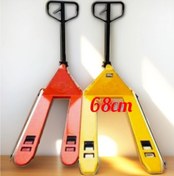 تصویر جک پالت دستی حداکثر ظرفیت ۳ تن عرض ۶۸ سانتیمتر برند تجهیز صنعت ایران Manual pallet jack, maximum capacity 3 tons, width 68 cm