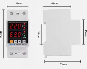 تصویر محافظ ولتاژ جریان تکسنله مدل TVPS1-63C Taxnele Adjustable Voltage current Protector `