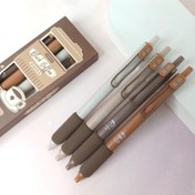 تصویر روان نویس گریپ دار قهوه ای 