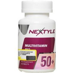 تصویر مولتی ویتامین بزرگسالان بالای 50 سال نکستایل 60 قرص MultiVitamin Plus 50 Nextyle 60tab