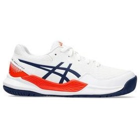 تصویر کفش دخترانه پسرانه یونیسکس Gelresolution 9 Gs تنیس سفید ان و بزرگ اسیکس Asics 