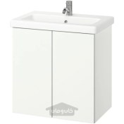 تصویر دستشویی/ روشویی/ شیر آب با درب ایکیا مدل IKEA ENHET / TVÄLLEN رنگ سفید 