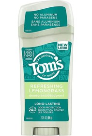 تصویر دئودورانت اورجینال برند Tom s of maine مدل Refreshing Lemongrass Stick Deodorant 64GR کد 794263926 