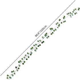تصویر گل مصنوعی مدل ریسه برگ مصنوعی انگور دو شاخه بسته 2 عددی 